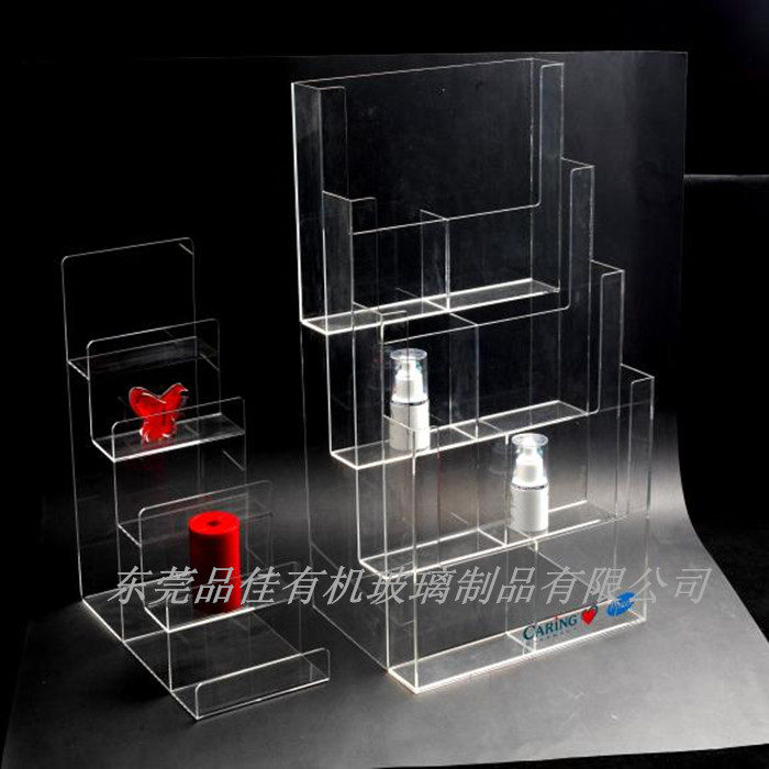 東莞有機玻璃展示架 透明梯形亞克